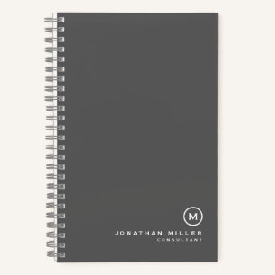 Minimalist Modern Monogram 5.5" x 8.5" Notebook