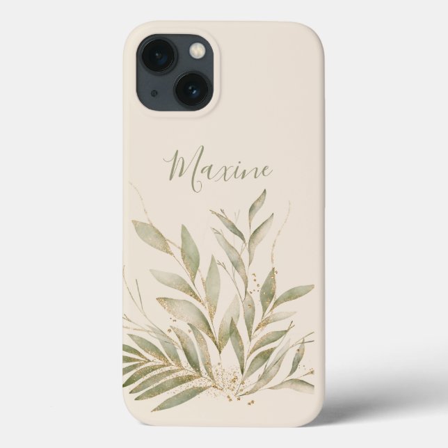 Minimalist Modern Monogram Elegant Case-Mate iPhone Case (Back)