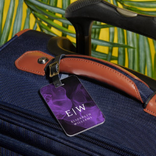 Minimalist Modern Monogram Elegant Pattern Luggage Tag