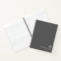 Minimalist Modern Monogram Lined Checklist