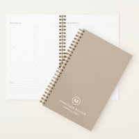 Minimalist Modern Monogram Planner