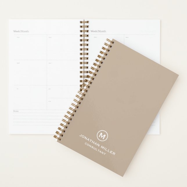 Minimalist Modern Monogram Planner (Display)
