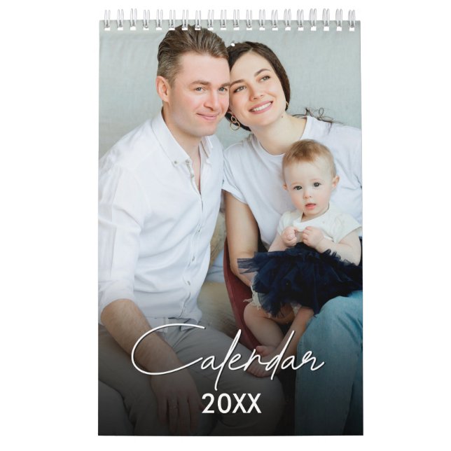 Minimalist modern multi family & Friends photos Calendar (Cover)