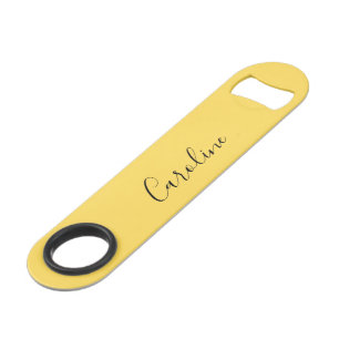 Minimalist modern mustard yellow bar key