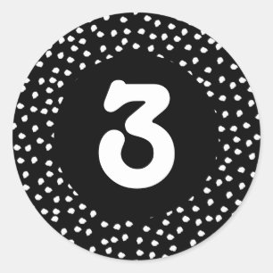 Minimalist Modern Name Cute Polka Dot Pattern Classic Round Sticker