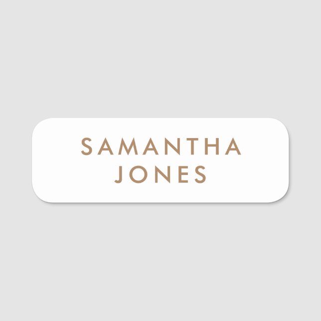 Minimalist Modern Name Tag (Front)
