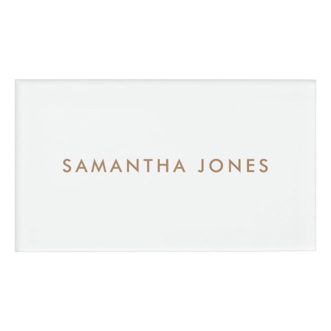 Minimalist Modern Name Tag (Front)