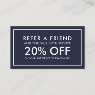 Minimalist Modern Navy Blue Referral