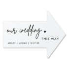 Minimalist Modern Our Wedding This Way Arrow Sign