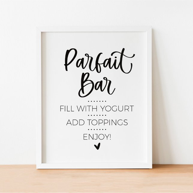 Minimalist Modern Parfait Bar Brunch Sign (Creator Uploaded)