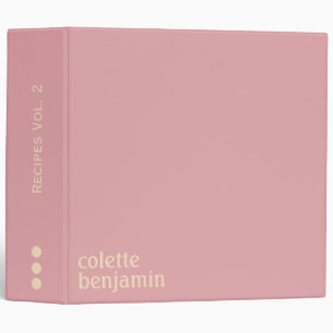 Minimalist Modern Pastel Pink & Pale Peach Binder