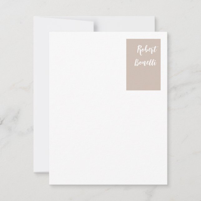 Minimalist Modern Pastel White Colour Personalized Card (Front)