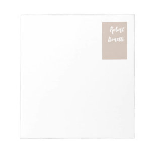 Minimalist Modern Pastel White Colour Personalized Notepad