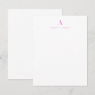 Minimalist Modern Personalized Cute Pink  Card