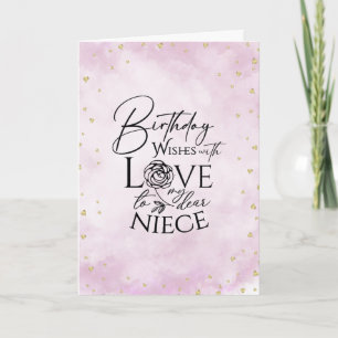 Minimalist Modern Photo Birthday Niece Card