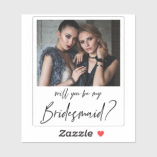 Minimalist Modern Photo Bridesmaid Proposal