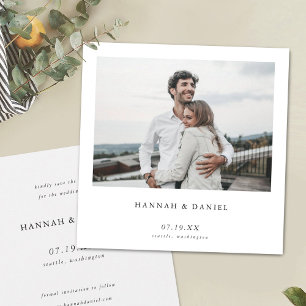 Minimalist Modern Photo Save the Date Wedding Card