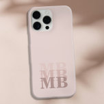 Minimalist Modern Pink Beige Initial Monogram iPhone 16 Pro Max Case<br><div class="desc">Pink Beige Minimalist Modern Initial Monogram Phone Case. Create your own personalized iPhone Case with custom initial name.</div>