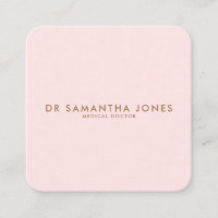 Minimalist Modern Pink Doctor Visiting Card