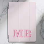 Minimalist Modern Pink Initial Monogram iPad Pro Cover<br><div class="desc">Pink Minimalist Modern Initial Monogram iPad case. Create your own personalized iPad Case with custom initial name.</div>