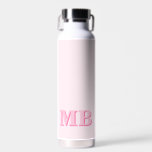 Minimalist Modern Pink Initial Monogram Water Bottle<br><div class="desc">Pink Minimalist Modern Initial Monogram Water Bottle. Create your own personalized water bottle with custom initial name.</div>