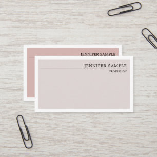 Minimalist Modern Plain Elegant Vintage Colours Business Card