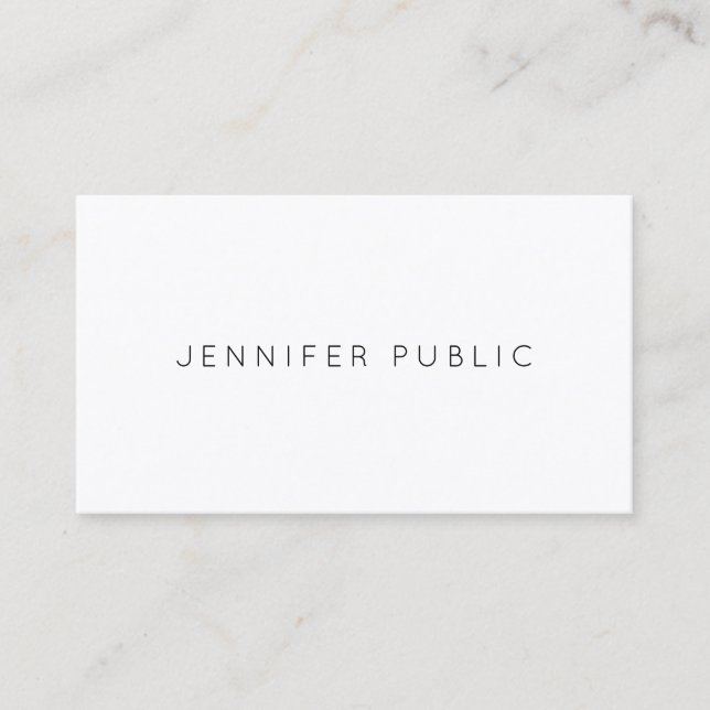 Minimalist Modern Plain Professional Creative Business Card (Front)