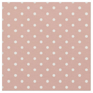 Minimalist Modern Polka Dot Girly Pink Rose Fabric