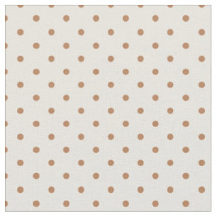 Minimalist Modern Polka Dot Warm Neutral Beige Fabric