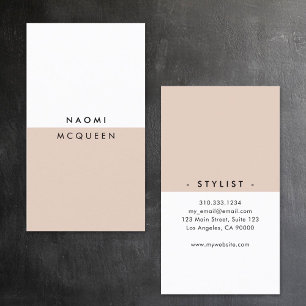 Minimalist Modern Premium Black and Blush Simple Business Card