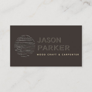 Minimalist modern professional carpenter Qr code B Business Card