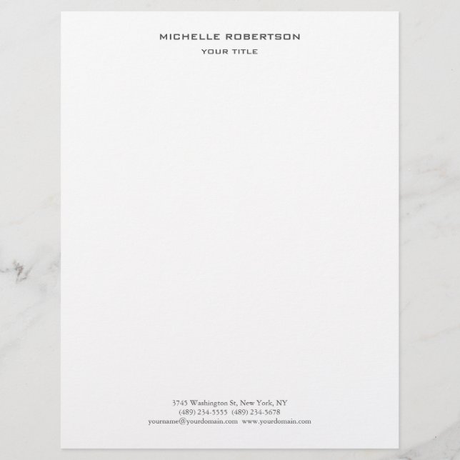 Minimalist Modern Professional Creative Letterhead (Front)