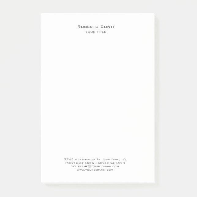 Minimalist Modern Professional Creative Post-it Notes (Front)