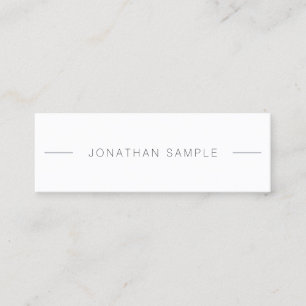 Minimalist Modern Professional Elegant Template Mini Business Card