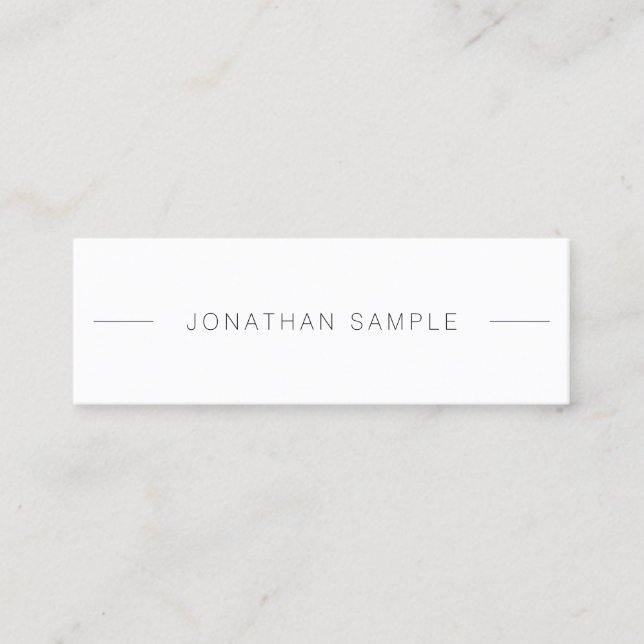 Minimalist Modern Professional Elegant Template Mini Business Card (Front)