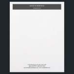 Minimalist Modern Professional Grey White Letterhead<br><div class="desc">You can change the fonts,  colours,  backgorund with easy to use tool.</div>