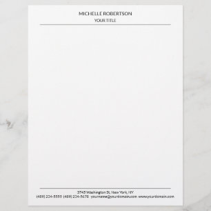Minimalist Modern Professional Plain Creative Letterhead