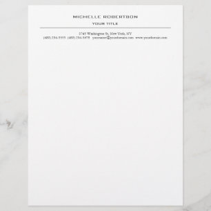 Minimalist Modern Professional Plain Letterhead