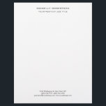 Minimalist Modern Professional Plain Letterhead<br><div class="desc">You can change the fonts, colours, background with easy to use tool.</div>