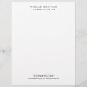 Minimalist Modern Professional Plain Letterhead