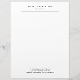 Minimalist Modern Professional Plain Letterhead