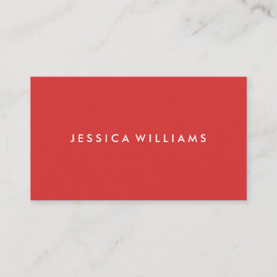 Minimalist Modern Professional Red Business Card