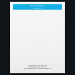Minimalist Modern Professional Sky Blue White Letterhead<br><div class="desc">You can change the fonts,  colours,  backgorund with easy to use tool.</div>