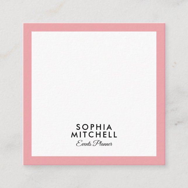Minimalist Modern Professional Square Business Card (Front)