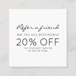 Minimalist Modern Referral Card