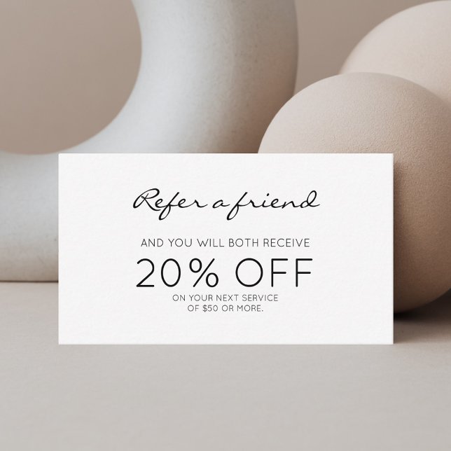 Minimalist Modern Referral Card (Creator Uploaded)