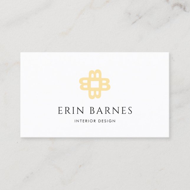 Minimalist Modern Reflective B Monogram Business Card (Front)
