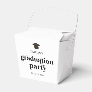 Minimalist Modern Retro Graduation Party Favor Box