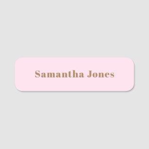Minimalist Modern Retro Stylish Simple Name Tag