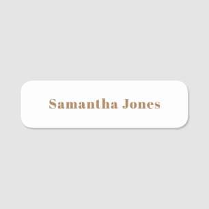 Minimalist Modern Retro Stylish Simple Name Tag